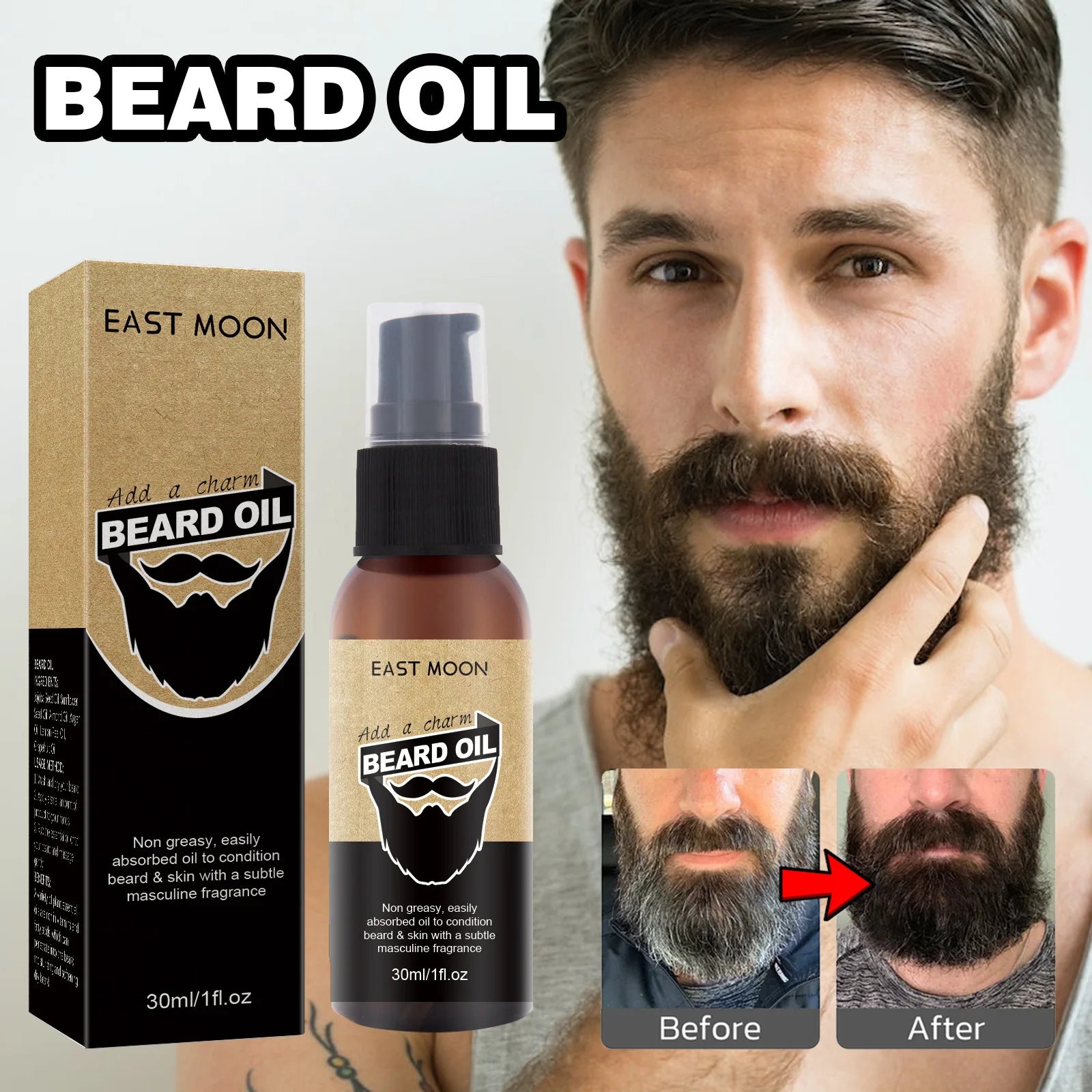 30ml Beard Care Oil Shaping Men'S Facial Styling