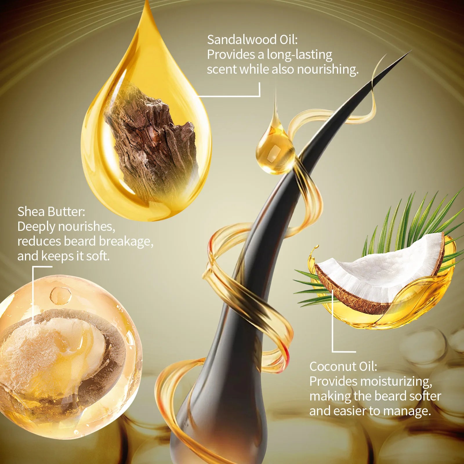 1set Men Sandalwood Beard Care