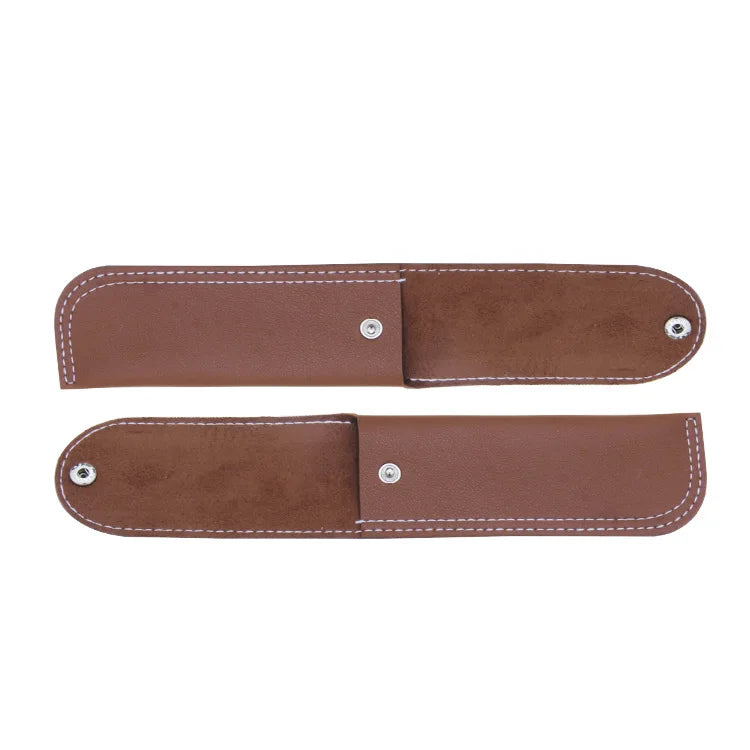 Tan wood handle blade shaving razors