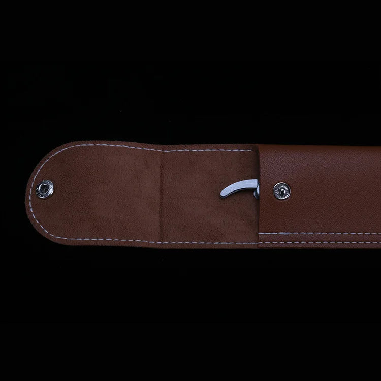 Tan wood handle blade shaving razors