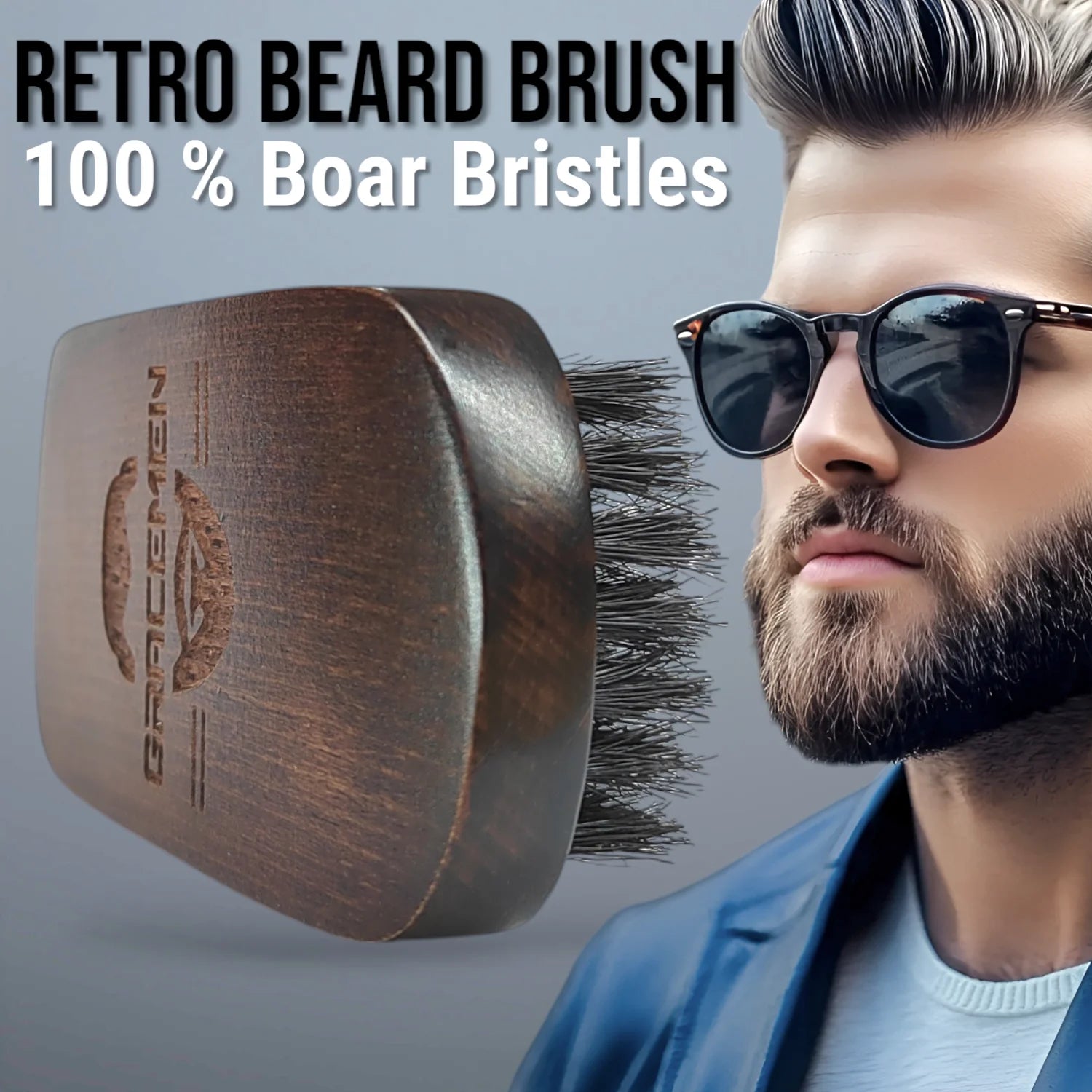 Premium Retro Beard Brush