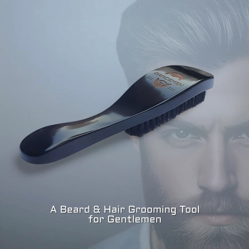 Boar Bristle Beard Brush Black