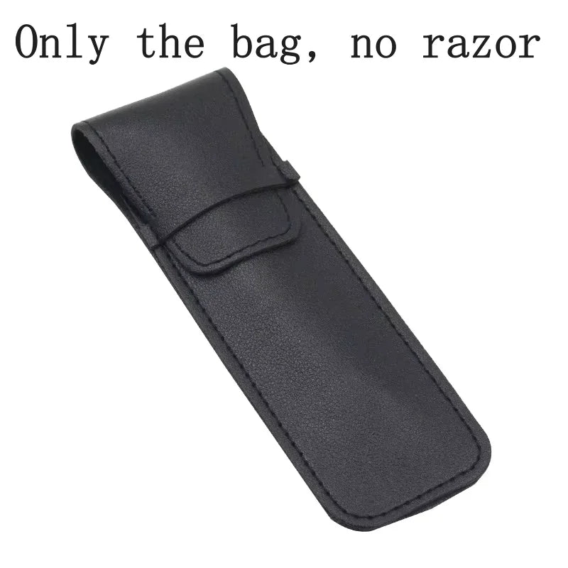 Tan wood handle blade shaving razors