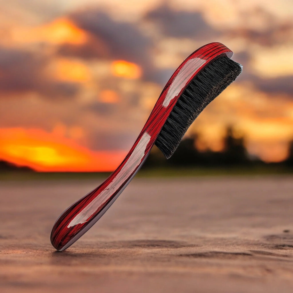 360° Wave Brush Red Color Wooden