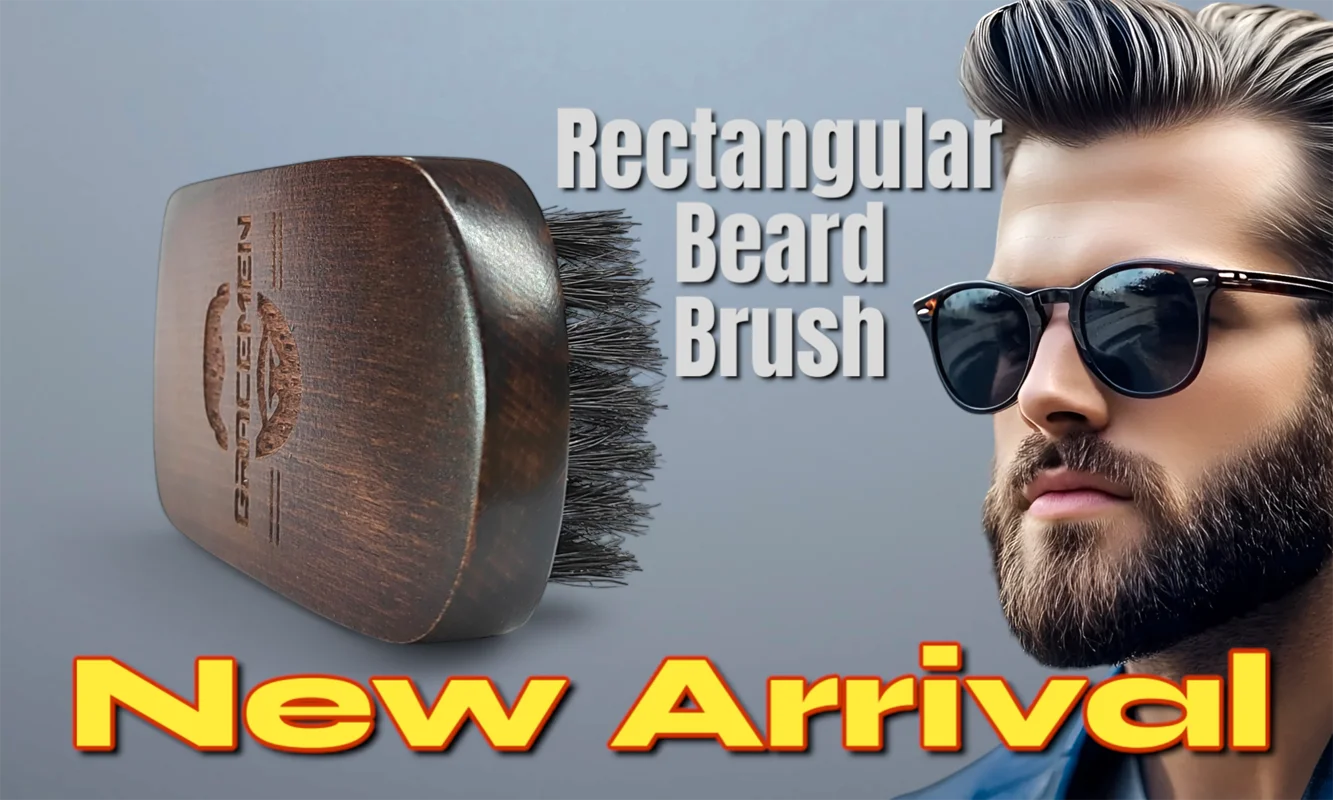 Premium Dark Retro Beard Brush