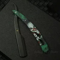 Tan wood handle blade shaving razors