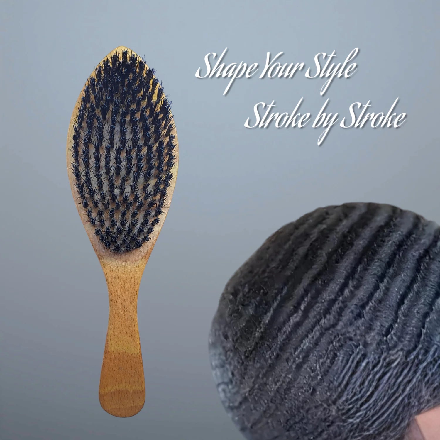 360 Wave Brush 100% Boar Bristle