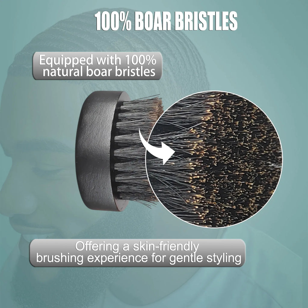 Black Beard Brush Grooming Facial Brush