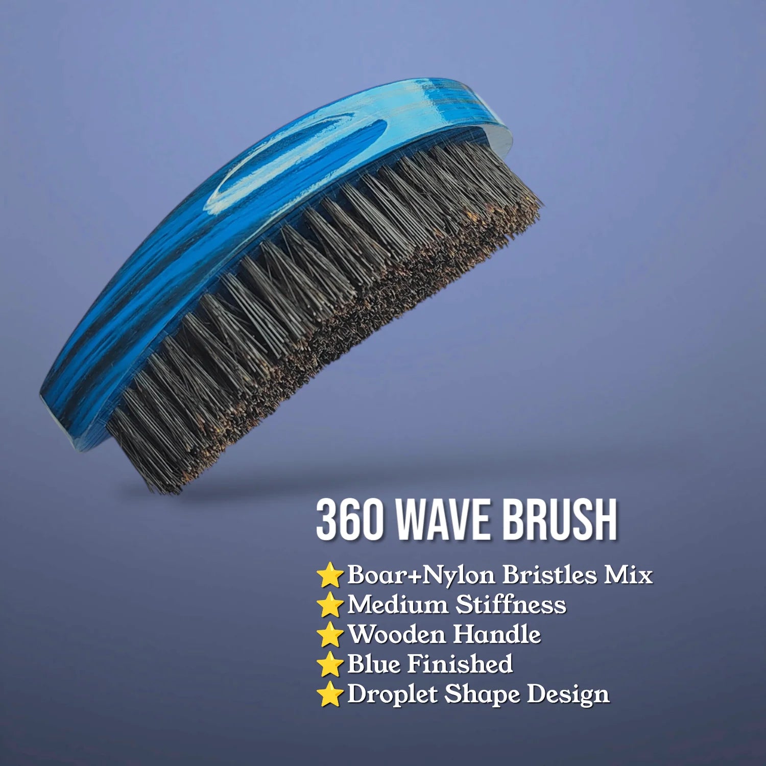 360 Wave Brush Water Droplet Shape
