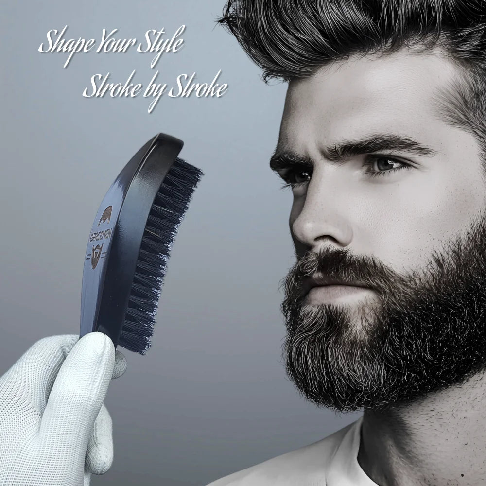 Boar Bristle Beard Brush Black