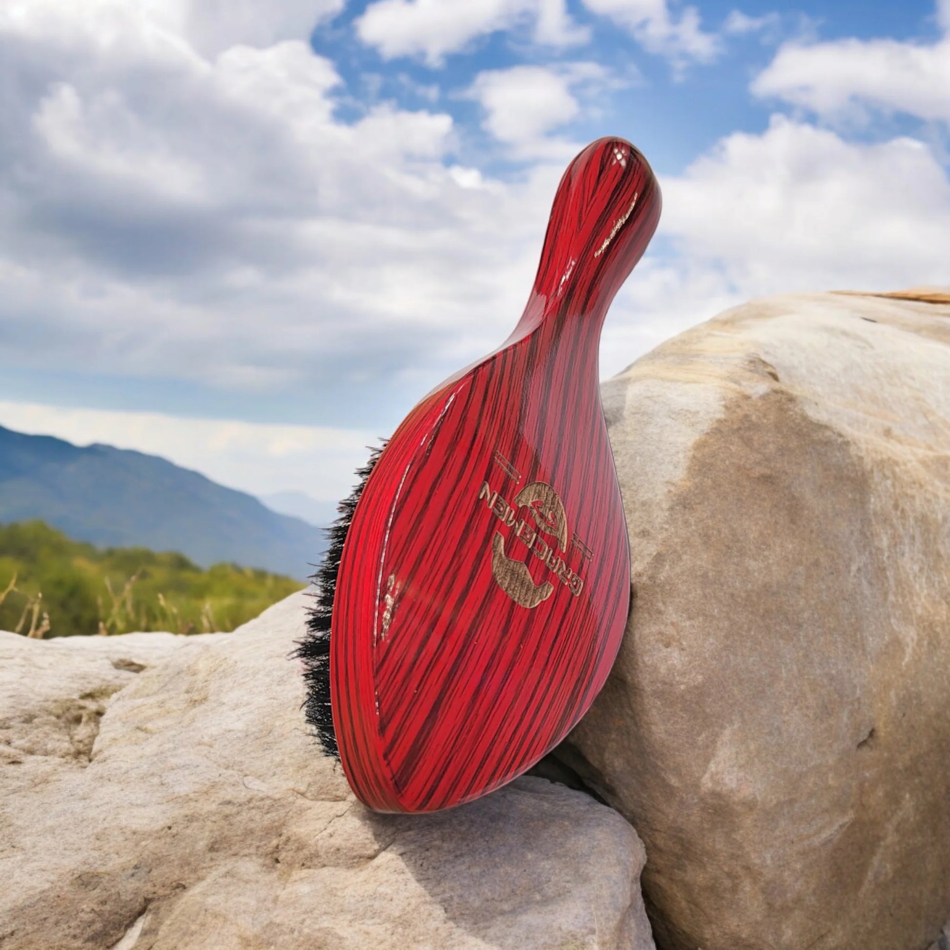 360° Wave Brush Red Color Wooden