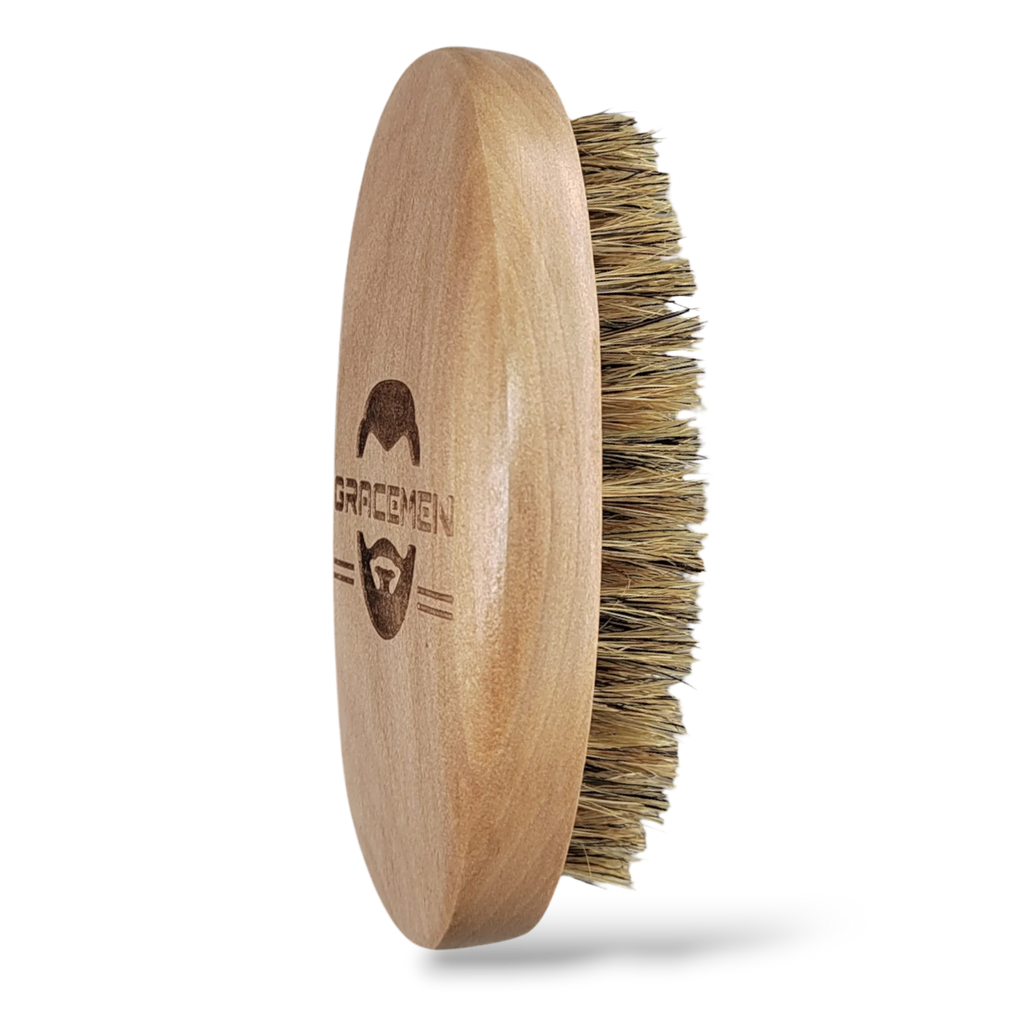 Beard Brush 100% Boar Bristles and Natrual Wooden Handle