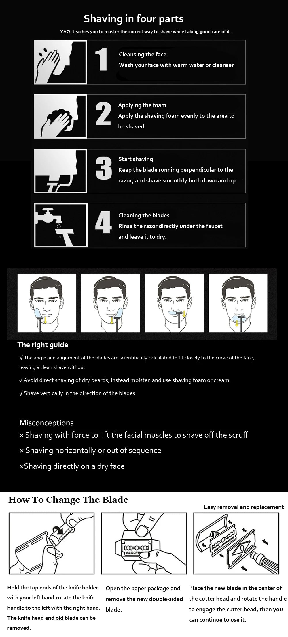 Yaqi Adjustable The Final Cut Chrome And Gunmetal Color Safety Razor for Men