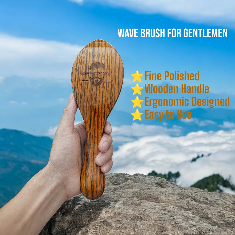 Men's 360° Wave Brush Curved Hair