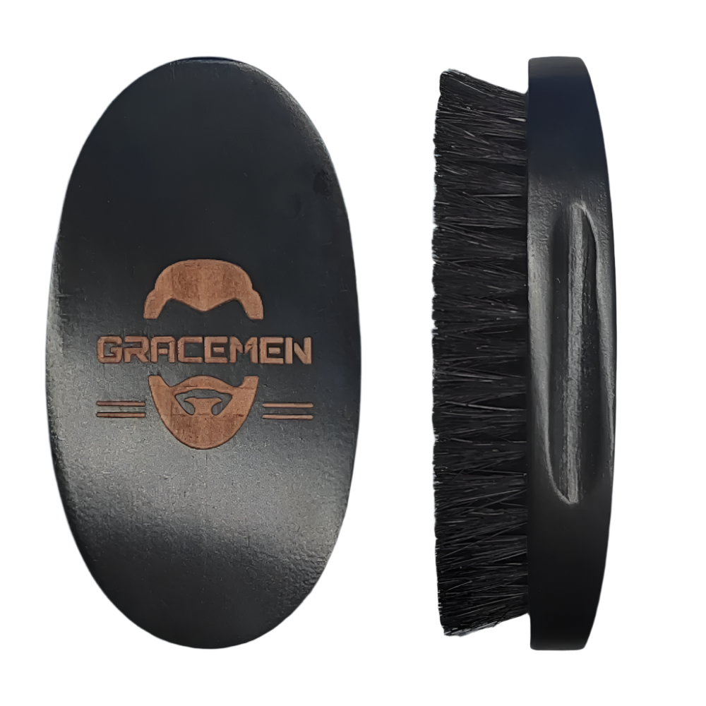 Black Beard Brush - Wooden Handle