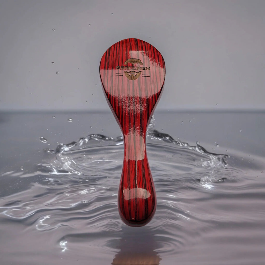 360° Wave Brush Red Color Wooden