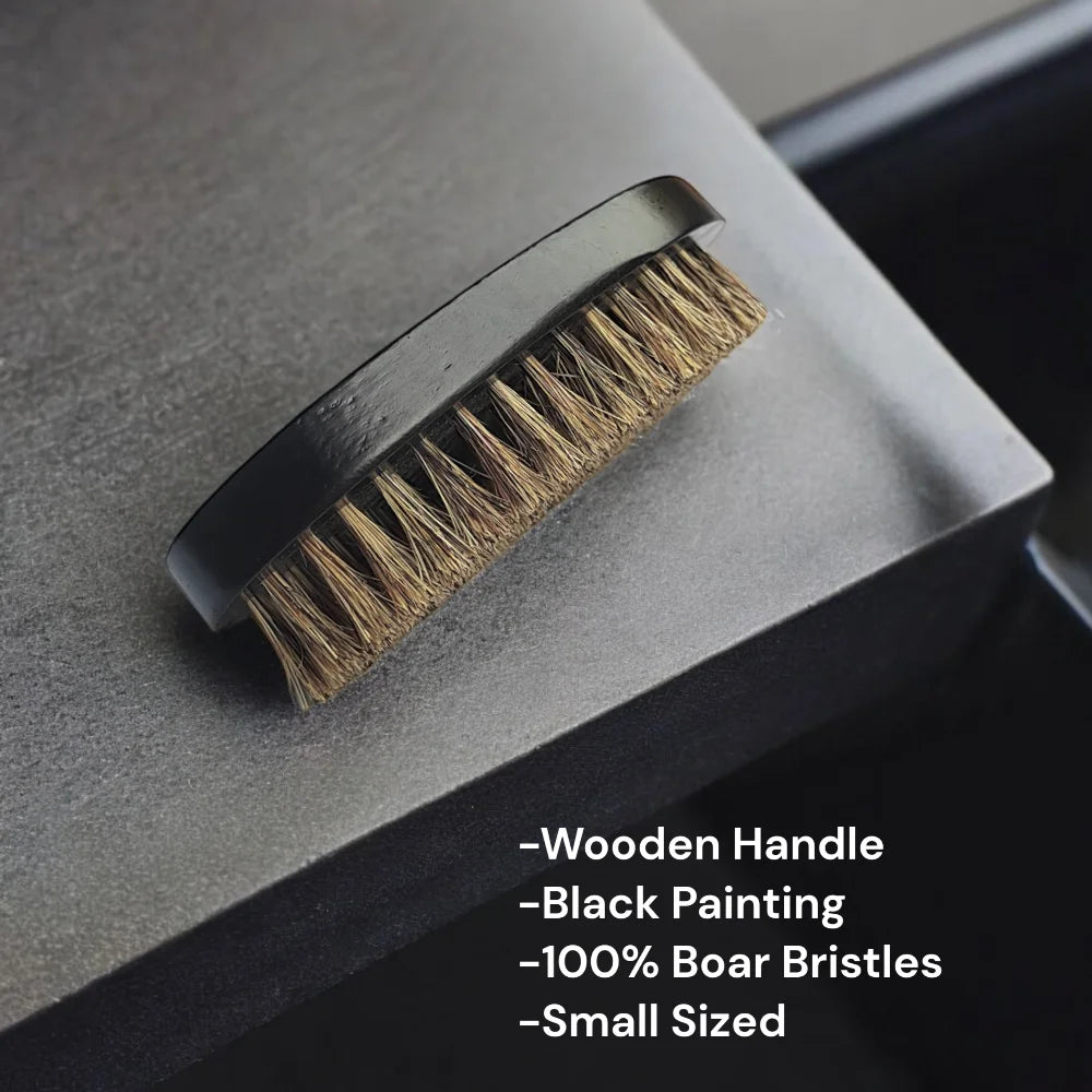 Gracemen Beard Brush - Small Natural Wooden Handle