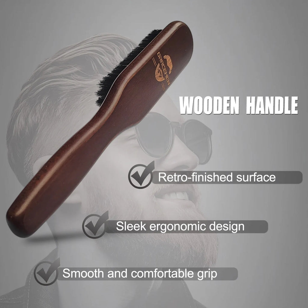Gracemen Dark Retro Beard Brush