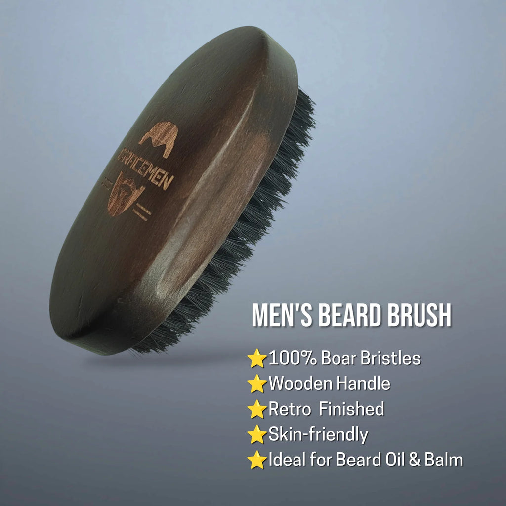 Premium Dark Retro Beard Brush