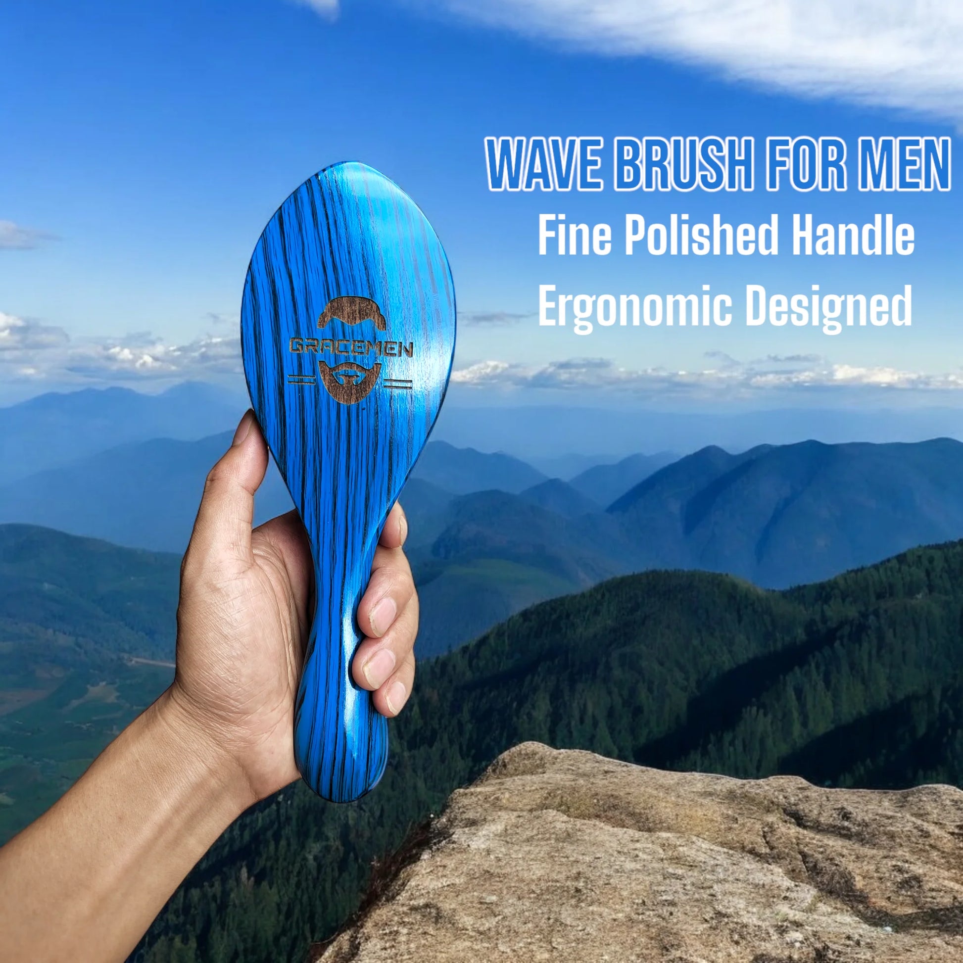 360 Wave Brush for Men Premium Curved