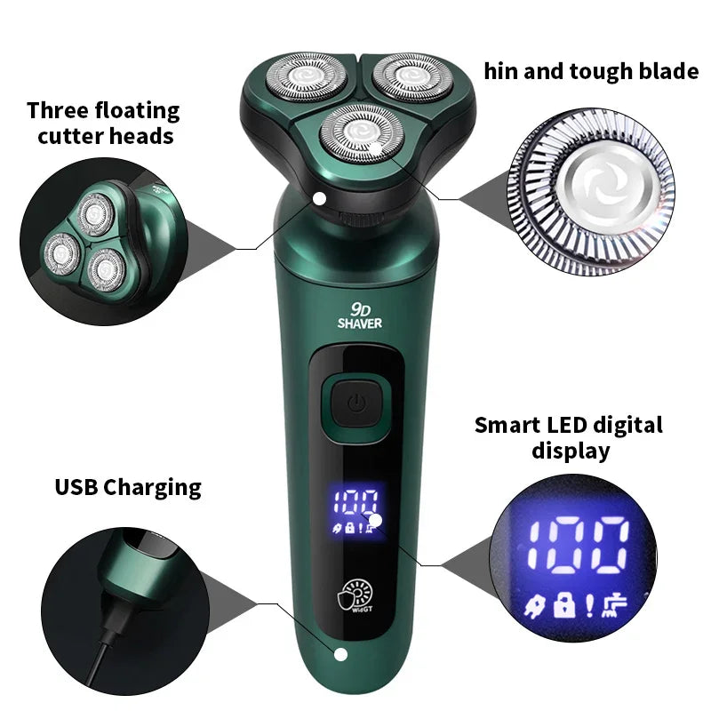 Smart Electric Shaver LCD Digital Display