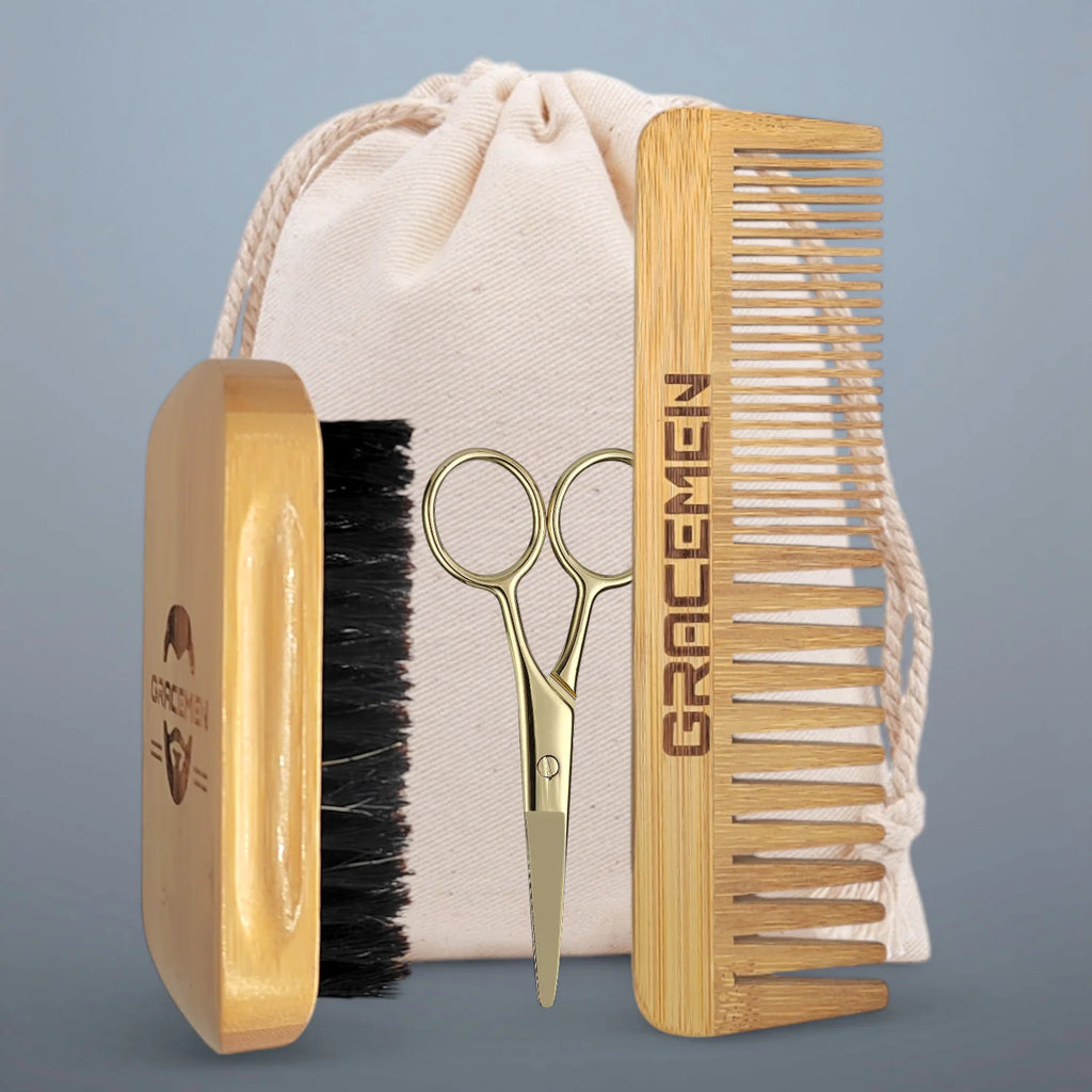 Beard Kit - 3 in 1 Grooming Set for Men