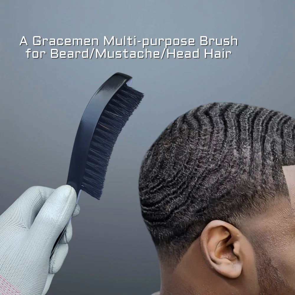 Boar Bristle Beard Brush Black