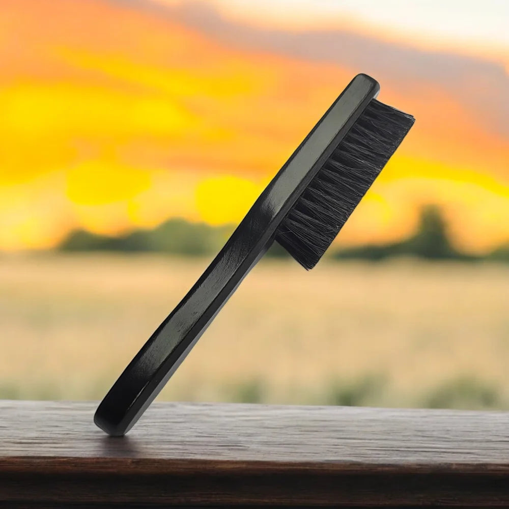 Mini Beard Brush Black Color Wood