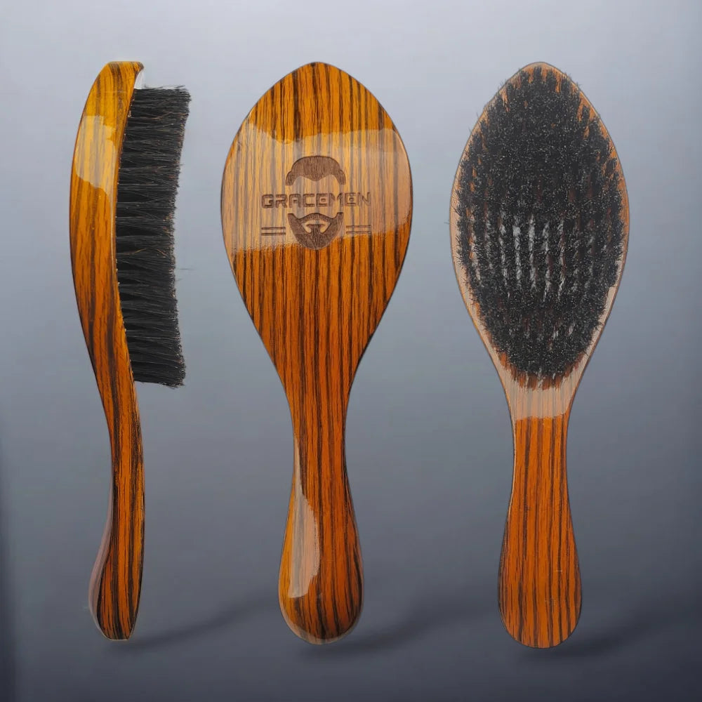 Men's 360° Wave Brush Curved Hair