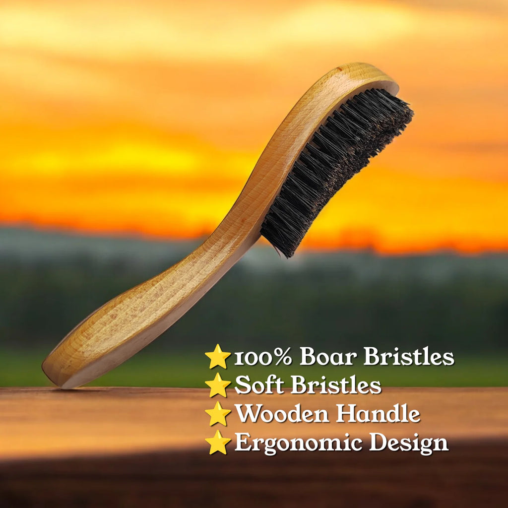 360 Wave Brush 100% Boar Bristle