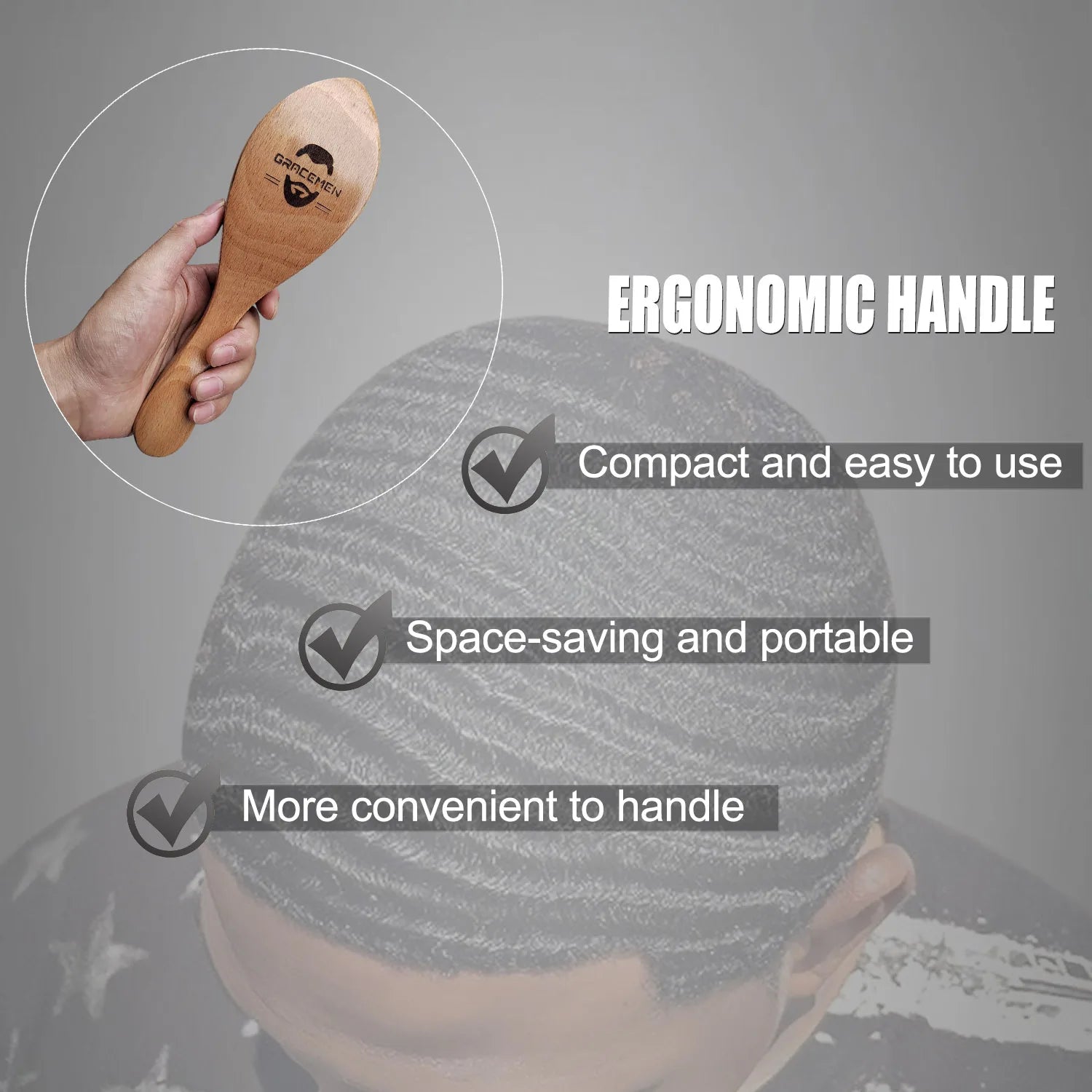 360 Wave Brush 100% Boar Bristle