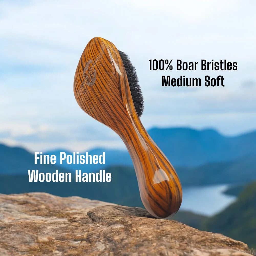 Men's 360° Wave Brush Curved Hair