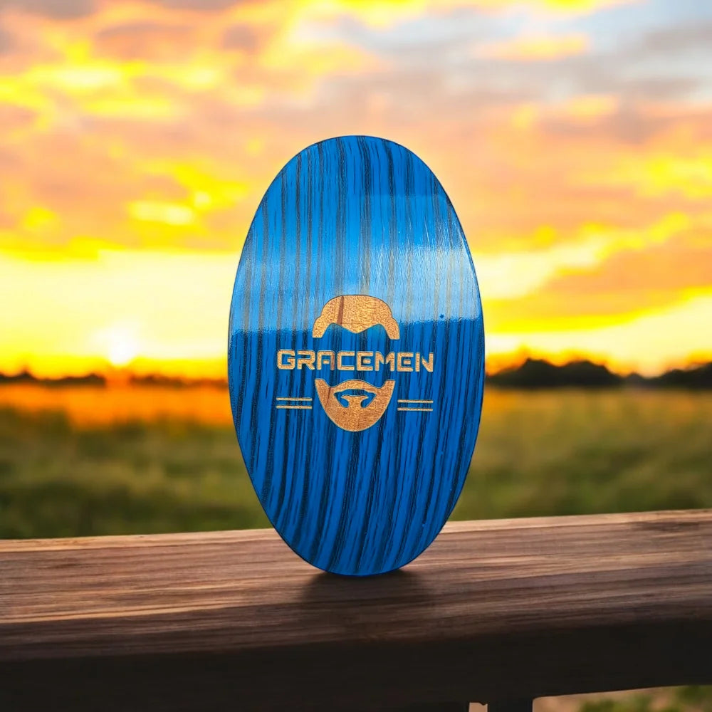 360 Wave Brush for Men Curved Wooden Handle