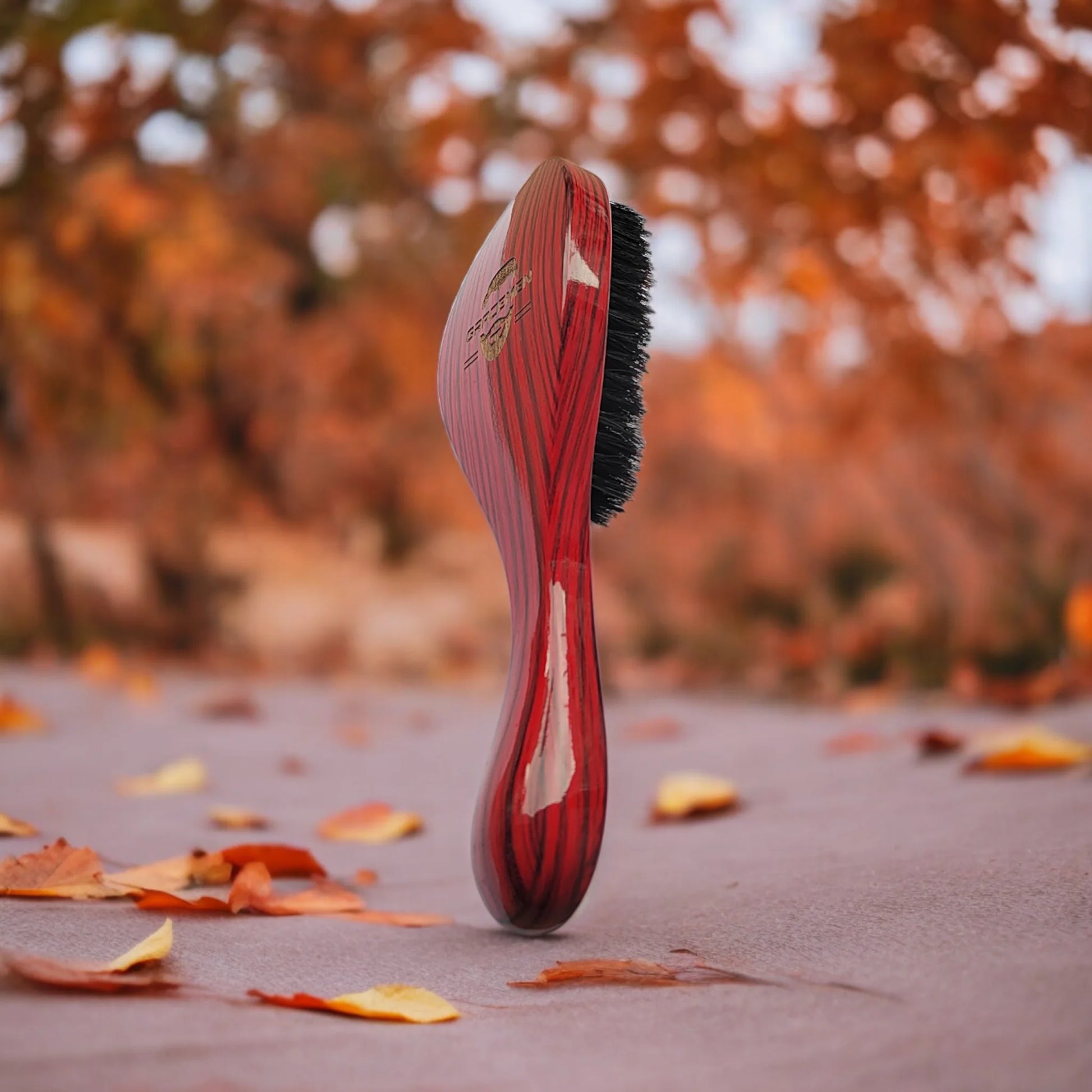 360° Wave Brush Red Color Wooden